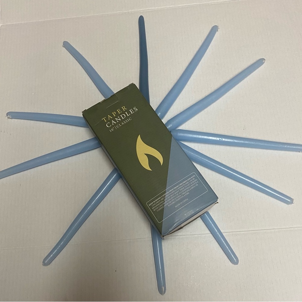 Elegant 11x  Blue10” Taper Candles